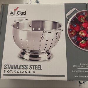 BNWT! all clad stainless steel 5 qt colander